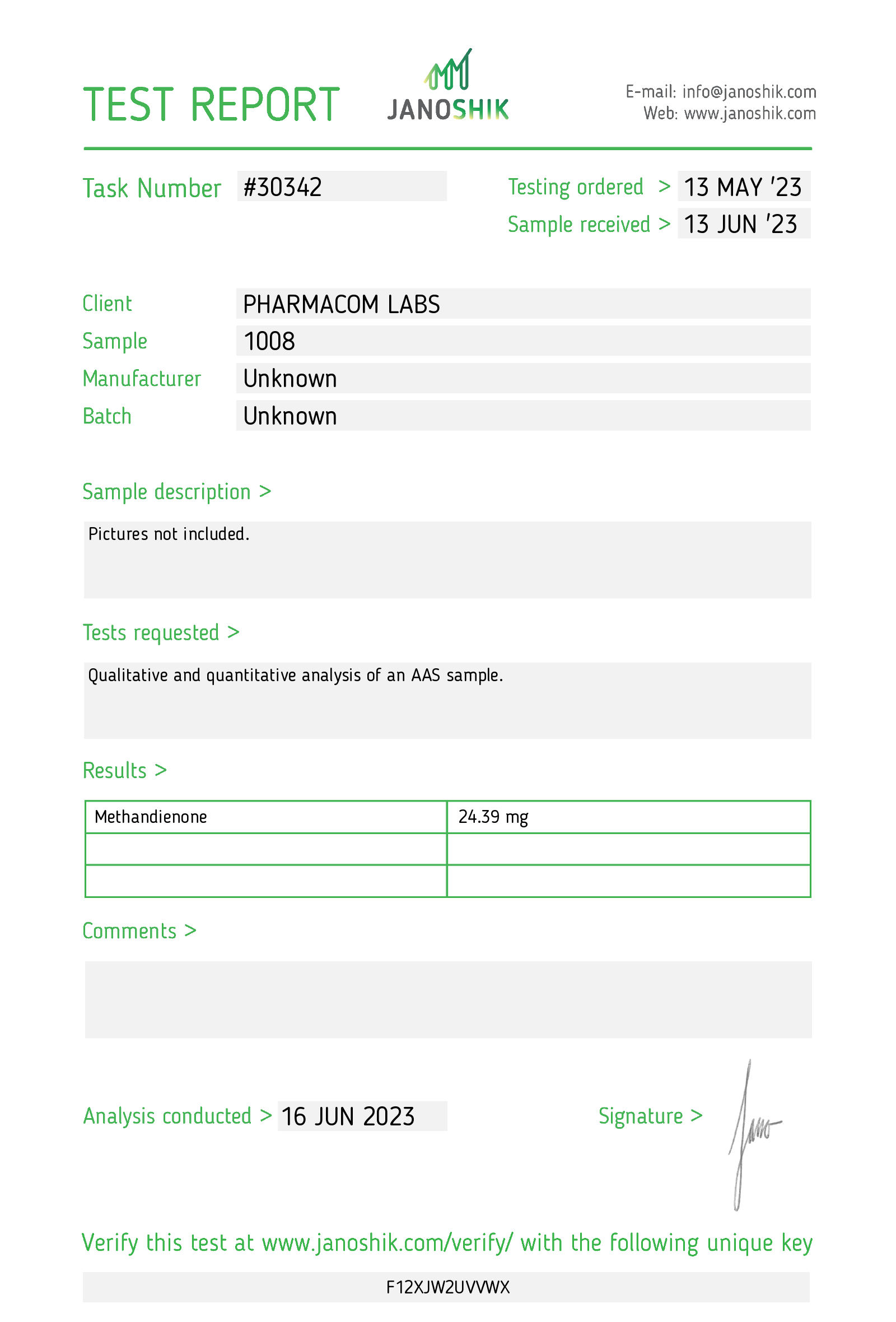 Dianabolos 25 - Jano Test